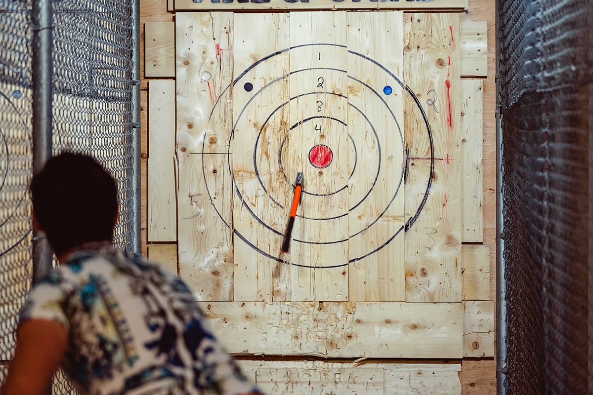 6 Awesome Axe Throwing Spots to Try Around the Main Line